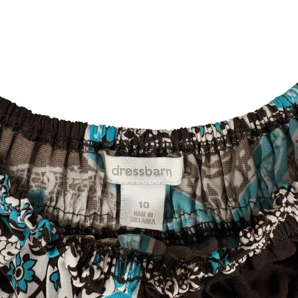 DressBarn Women’s Dress Size 10 Empire Waist Paisley Geometric Print Midi - Picture 3 of 8